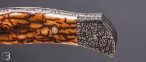   Couteau " Auroch " custom par Jean-Pierre Suchéras - Mammouth et RWL34