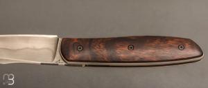 Couteau " custom " pliant de David Lespect - Ironwood et C105