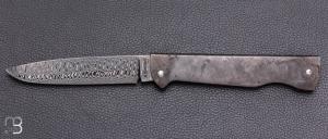    Couteau " Basic " slipjoint custom par Anthony Brochier - Damas