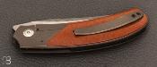 Couteau custom " Bolsterlock " Micarta et acier Shirogami N°2 par Guy Poggetti