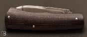 Couteau "Bonny" pliant custom Micarta et 26c3 par Nicolas Weber