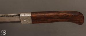  Couteau " Le Bugiste " par Frédéric Maschio - Noyer et lame damas japonais