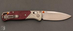 Couteau " Bugout® Grey/Redstone aluminium & Richlite " 535_09 par BENCHMADE