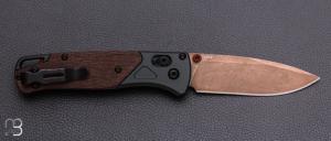 Couteau "Bugout® Taiga Green " par BENCHMADE - 535FE_2602 - Aluminium et Micarta