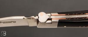  Couteau " Cœur" Laguiole en Aubrac 12 cm - Ebène