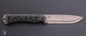   Couteau "CTE" fixe par Wildsteer - Micarta noir