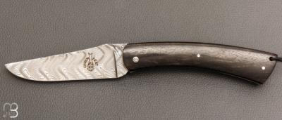  Couteau " Camembert damas" régional pliant en ébène