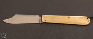 Couteau " Canif Clip Point " de Julien Maria - Laiton et XC75