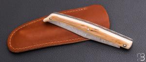  Couteau " Chiloé" pliant de Robin Forissier - Ivoire de mammouth et Damasteel