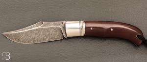   Couteau " Cim Bowie " custom par Raphaël Durand - Micarta vintage et RWL34