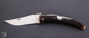    Couteau de chasse Cornillon 14CM Bois de cerf par J. Mongin