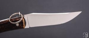    Couteau de chasse Cornillon 14CM Bois de cerf par J. Mongin