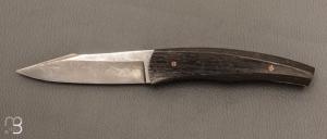  "Unique piece" knife by Alain and Joris Chomilier - Carbon Damascus from Baker Forge et morta