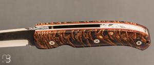   Couteau de poche Danang manche en pomme de pin stabilisé par Citadel Dep Dep