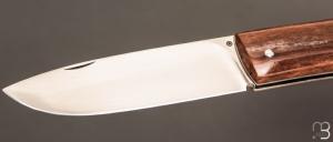   Couteau " Drop " slipjoint  custom par Raphaël Durand - Os de girafe et RWL34