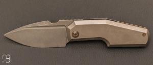 Couteau " Elementak Framelock Proto" de GTKnives - Thomas Gony - Titane et RWL-34 stonewash