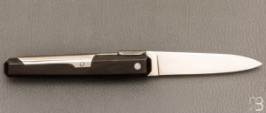  Couteau de poche Facette 10 cm par J. Mongin - Corne noire