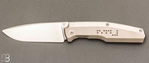    Couteau  " FiF20 Braille " custom par Philippe Jourget - Titane et CPM-154CM