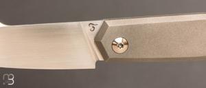   Couteau " Frame-Lock custom " par Florian Dreyer FD-Knives - Titane et RWL34