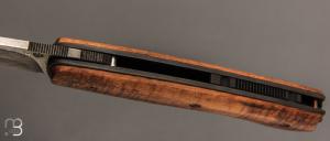   Couteau " Front-flipper custom " par Fabrice Delbart - Forge Celtique - Koa et damas