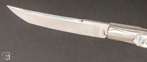   Couteau " Gentleman " pliant artisanal de Cyril Kalisz - Nacre et RWL34