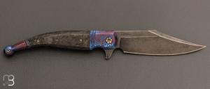   Couteau " Gitano Custom " pliant de Gudy van Poppel - Fibre de carbone et Böhler N690