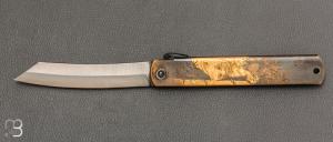    Couteau Higonokami gravé par Mali Irie - Tigre