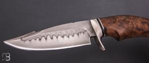    Couteau " Hurak " fixe de Samuel Lurquin - Noyer de Russie et W2