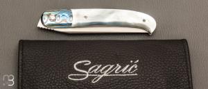     Couteau  "  Interprétation Laguiole " custom de Stéphane Sagric - Nacre et RWL34
