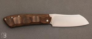 Couteau  "  Karamel " custom par Philippe Jourget - Micarta et N690