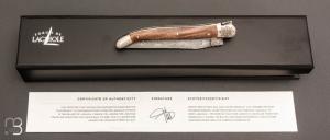 Couteau " Laguiole 12 cm " par Forge de Laguiole - Noyer et damas carbone