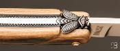 Couteau Laguiole en Aubrac 12 cm plein manche en croûte de mammouth