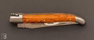 Couteau Laguiole en Aubrac Bouleau jaune - Acier 12c27 mat
