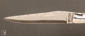    Couteau Laguiole en Aubrac Erable ondé doubles platines lame VG10 Suminagashi