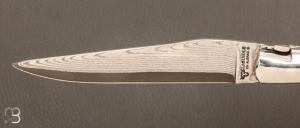 Couteau Laguiole en Aubrac Erable ondé doubles platines lame VG10 Suminagashi