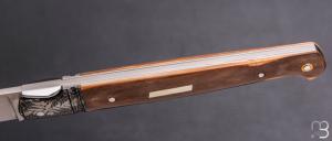    Couteau " Laguiole Droit " custom de Jérôme Bellon - Mammouth et lame en RWL34