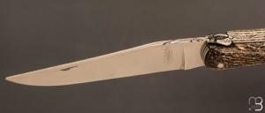   Couteau " Laguiole " custom de David Dauvillaire - Os de mammouth