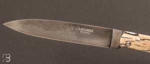 Couteau Laguiole droit 13 cm par Laguiole en Aubrac  - Ivoire de mammouth et lame carbone