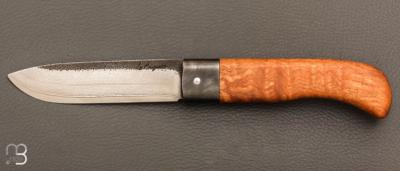  Couteau " Le Bugiste " par Frédéric Maschio - Frêne et lame VG10 Suminagashi