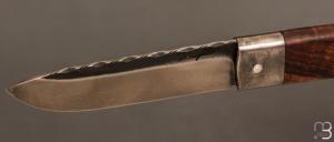   Couteau "Le Bugiste" noyer par Frédéric Maschio - Lame guillochée