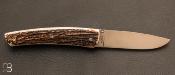 Couteau " Le Charly " en bois de cerf par Charles Couttier - Chevalerias