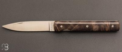  Couteau " Le Français "  par Atelier Perceval - Loupe de peuplier noir stabilisée et 19C27