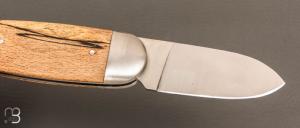 Couteau " Le Manu " par La Bonne Trempe - Hêtre échauffé et 14c28