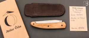    Couteau " Le Passager " de Pierre Thomas - Atelier Odae - Chêne sablé et 14c28n