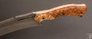 Couteau  " Le Seton " par Opus Knives - N690 et loupe d'amboine