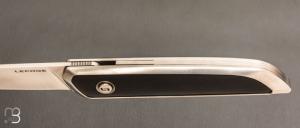    Couteau " Le Galeriste Titane LPO " button-lock par Lepage Knives - Ebène