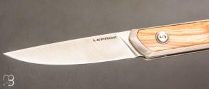 Couteau " Le Galeriste Titane LPO " button-lock par Lepage Knives - Olivier