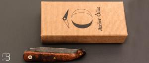   Couteau  "  Le Passager " de Pierre Thomas - Atelier Odae - Loupe de bois de fer