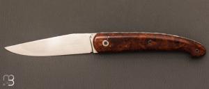  Couteau  "  Le Passager " de Pierre Thomas - Atelier Odae - Loupe de bois de fer