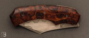 Couteau " Liner-Lock " custom par Rémi Bouin - Ironwood et C130